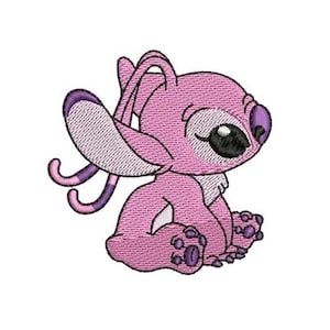 Sitzender Engel Maschinenstickerei, Disney Character Design, Lilo & Stitch Character Lace Stickmuster