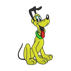 Smiling Pluto Machine Embroidery Design, Disney Design, Cartoon Embroidery Pattern, Mickey & Friends Character Design, Pluto Embroidery