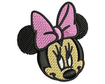 Bashful Minnie Mouse Machine Embroidery Design, Disney Design, Mickey & Friends Character Design, Minnie Mouse Embroidery, Cartoon Pattern