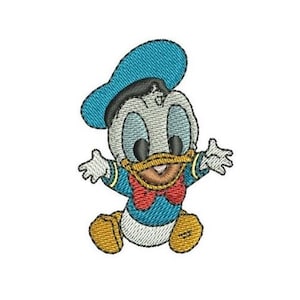 Adorable Baby Donald Duck Machine Embroidery Design, Disney Character Design, Donald Duck Character Embroidery Pattern