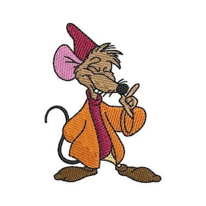 Jaq Mouse Embroidery Design - 2 sizes, Cinderella Character Embroidery Pattern, Cartoon Mouse Embroidery, Disney Design, Jaq Embroidery