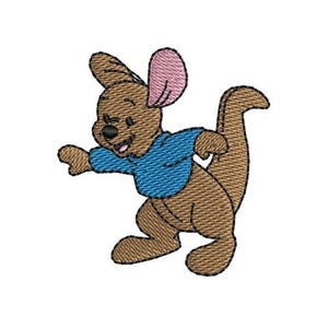 Adorable Roo Running Machine Embroidery Design, Disney Little Kangaroo Design, Cartoon Embroidery Pattern, Winnie the Pooh Character Design