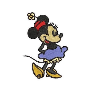 Classic Minnie Mouse Machine Embroidery Design, Mickey & Friends Character Embroidery Pattern, Minnie Mouse Embroidery, Disney Design