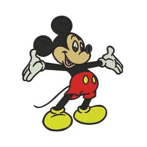 Classic Mickey Mouse Machine Embroidery Design - 3 sizes, Disney Character Design, Mickey & Friends Character Embroidery Pattern