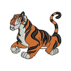 Tiger Rajah Machine Embroidery Design, Disney Princess Embroidery Design, Aladdin Character Embroidery Pattern, Princess Jasmine's Pet