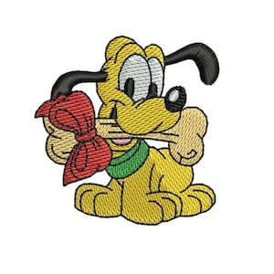 Baby Goofy with Bone Machine Embroidery Design, Disney Design, Cartoon Embroidery Pattern, Mickey & Friends Character Design