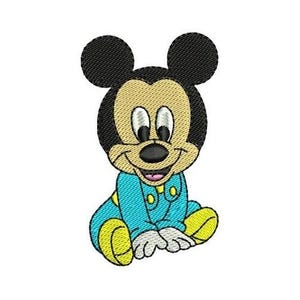 Sitting Baby Mickey Machine Embroidery Design - 2 sizes, Disney Character Design, Mickey & Friends Character Embroidery Pattern