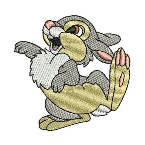 Disney Bambi Rabbit Pattern Adorable Thumper Machine Embroidery Design, Disney Character Design ...