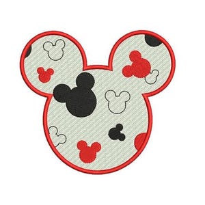 Mickey Mouse Ears Silhouette Machine Embroidery Design - 2 sizes, Disney Design, Mickey & Friends Character Pattern, Mickey Mouse Embroidery