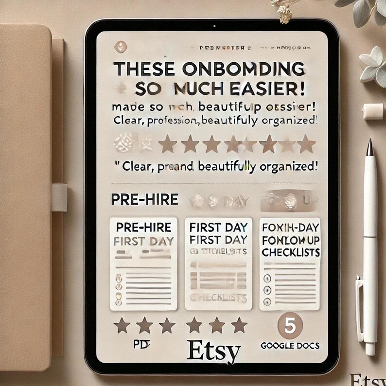 HR Onboarding Templates | Pre-hire + First Day + Follow-up Checklists ...