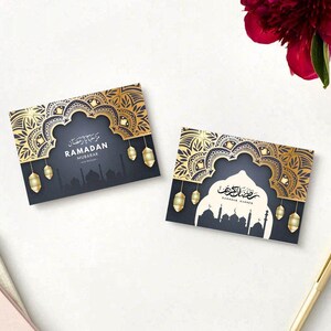 Ramadhan Feier Karte, Dankeskarte, Willkommenskarte, digitale Datei, bearbeitbare Vorlage, Etsy Karte, Printables Karte, Instant Download.
