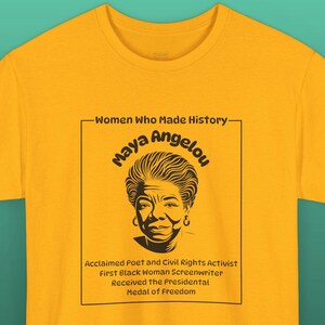 Empowered Women Unisex Tee, Feminist T-Shirt, Women&#39;s Rights Apparel, Historical Women Shirt, Women Empowerment Gift, Maya Angelou Poet