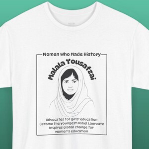Empowered Women Unisex Tee, Feminist T-Shirt, Women&#39;s Rights Apparel, Historical Women Shirt, Women Empowerment Gift, Malala Y