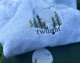 Twilight Embroidered Sweatshirt, Bookish Crewneck, Vampire Aesthetic, New Moon Eclipse Breaking Dawn Gift