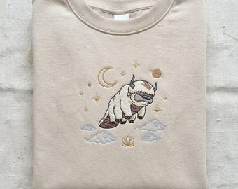 Sudadera Appa bordada, camiseta Flying Bison, sudadera con capucha bordada de película, regalo con estética anime para fans