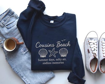 Cousins Beach Embroidered Sweatshirt, The Summer I Turned Pretty Embroidered Sweatshirt, East Coast Shirt