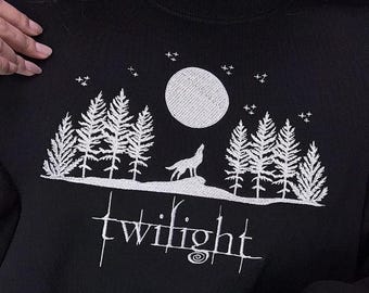 Twilight Embroidered Sweatshirt, Bookish Crewneck, Vampire Aesthetic, New Moon Eclipse Breaking Dawn Gift