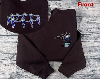Howl’s Moving Castle 2 Side Embroidered Sweatshirt, Studio Ghibli Movie Crewneck, Calcifer & Sophie Gift for Otaku