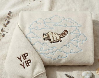 Sudadera Appa bordada, camiseta Flying Bison, sudadera con capucha bordada de película, regalo con estética anime para fans