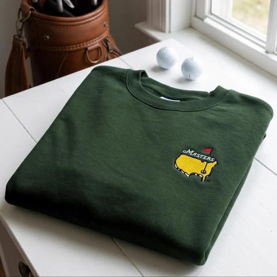 Masters Golf Embroidered Sweatshirt, Augusta National Tournament Shirt, Champion Golfer Shirt, Golf Fan Classic Apparel, Spring Golf Gifts