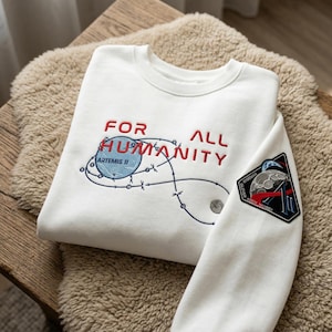 Artemis II geborduurd T-shirt, NASA-ruimteprogramma fan T-shirt, shirt Moon Mission Rocket, cadeau astronomieliefhebber