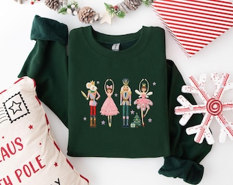Nutcracker Ballet Embroidered Sweatshirt, Merry Christmas Embroidered Sweatshirt, The Nutcracker Sweatshirt, Christmas Gifts