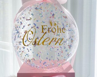 Personalized Easter Balloon Gift Box – Personalized Easter Gift Box with Balloon | Custom Name Surprise Box – Easter Gift for Children