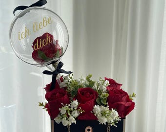 Gift Basket | Flower Box | Bouquet | Gift for Her | Valentine's Day Gift | Valentine's Day Gift | Love Box | Flower Box | Balloon Box