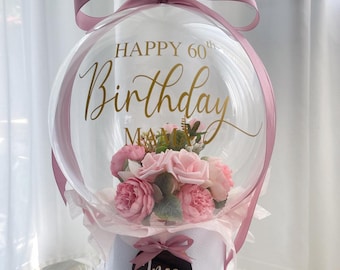 Ballon Geschenk|Ballongrüße| Geschenkbox Geburtstagsgeschenk Ballongeschenk| Geschenk für Frauen| Geschenk zum Hochzeitstag |Ballonbox| rosa