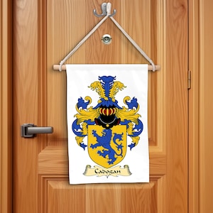 Personalized Family Coat of Arms Flag: Custom Heritage Wall Decor (12x18)