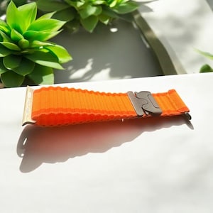 Nylon Apple Watch Band with Fidlock-Style Petal Clasp – Ocean Band Look Strap – Compatible with Ultra 49mm, Series 9–1, SE (42–49mm)