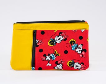 Zippy Clutch - Zippered Pouch Bag - Minnie Mouse