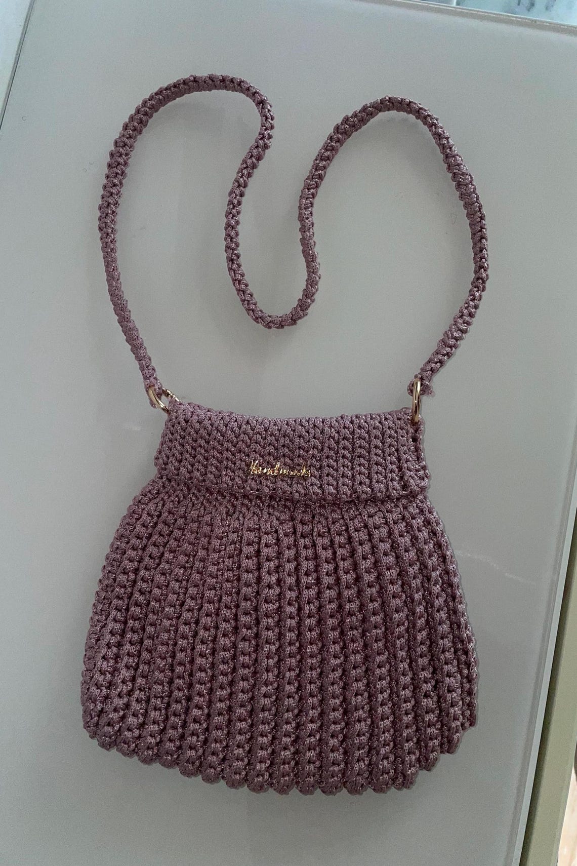 Crepe Knit Crossbody Bag