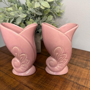 Vintage Shawny Pottery Butterfly Vase #680 - Mid-Century Modern Art Deco Decor - Made in USA