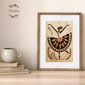 Dancer - Boho Style Terracota | Wall Art Print  | Wall Art | Boho Poster | Terracotta | Modern Wall Decor, Minimalist Digital Printable