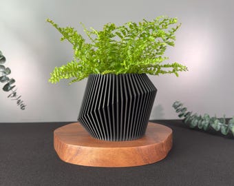 ORBIT | Geometric 3D Printed Planter: Modern Minimalist Vase, Indoor Decor