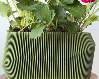 LYRA | 3D Printed Planter: Geometric Modern Plant Pot - Lyra Sculptural Design