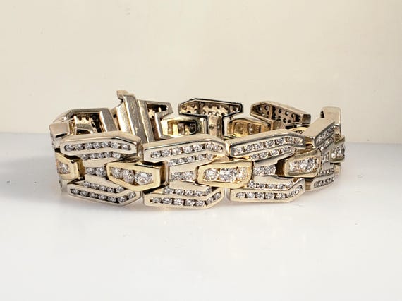 Fancy Geometric Diamond Bracelet - image 1