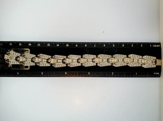 Fancy Geometric Diamond Bracelet - image 2