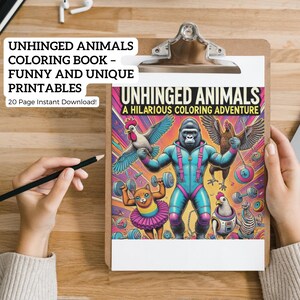 Unhinged Animals Coloring Book – Funny and Unique Printables