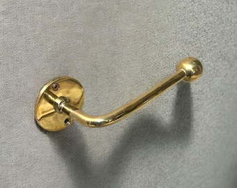 Solid Brass Toilet Paper Roll Holder - Unlacquered Brass Bathroom Hardware, Bathroom Accessory, toilet paper holder, Brass accessory