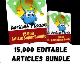 15,000 Editable Articles Bundle with PLR | Digital Content Pack for Bloggers & Entrepreneurs