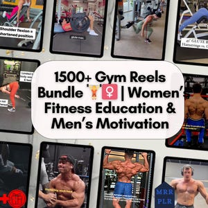 Gym Reels Bundle: Fitness Motivation Videos for Social Media (PLR & MRR Rights Included)