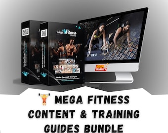 Mega Fitness Bundle / Oltre 120 guide su salute e allenamento + 5000 articoli / Diritti di rivendita digitale PLR, MRR