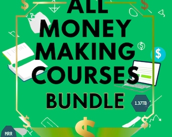 1.37TB Money Making Courses Bundle | Online Business, Marketing, E-commerce | PLR & MRR Resell Rights