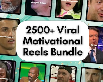 Paquete de más de 2500 Reels motivacionales: contenido viral para redes sociales, PLR y MRR (descarga digital)
