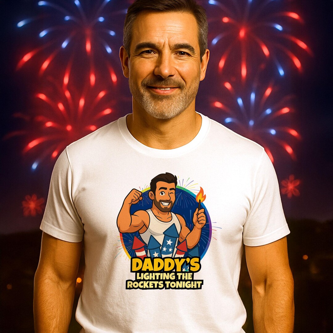 Lgbtq Rockets Funny Gay Pride T-shirt Daddys Lighting the Rockets Tonight 4th of July ...
