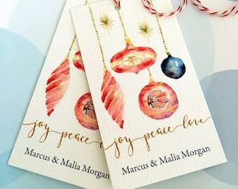 Christmas Gift Tags Personalized, Holiday Tags, Gift Tags, Set of 20