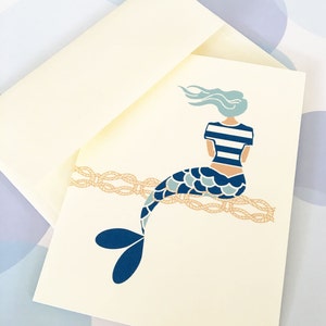 Greeting Cards, Note Cards, Stationery, Card Set, Mermaid Card, Beach Card, Hawaii Card, Nautical Card
