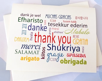 Greeting Cards, Note Cards, Stationery, Card Set, Thank You Cards, Different Languages